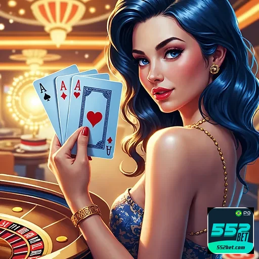 Imagem de cassino com o logo 552bet, destaque para jogos de azar no site 552bet.