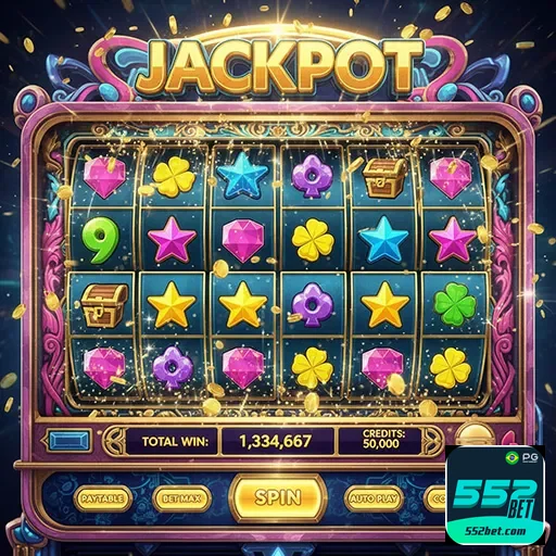 Ilustração de slot games em promoção na 552bet para brasileiros